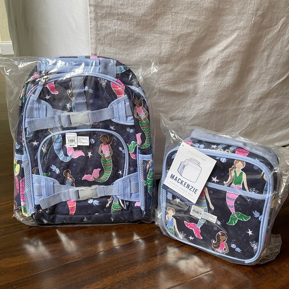 Pottery barn mernaid backpack and lunbox - Picture 7 of 12
